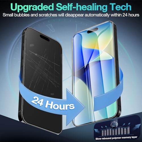 3 Pack Flexible Film Screen Protector for iPhone 16 Pro Max, Non-breakable Soft TPU Hydrogel Film for iPhone 16 Pro Max Screen Protector Film (NOT Glass) - size: iPhone 16 Pro Max