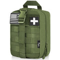 Medical Molle Pouch Tactical - 1000D Nylon First Aid Pouch, Big Capacity EMT Pouch Utility, Heavy Duty Military Grade Rip-Away Ifak Pouch for Home and Outdoor Activities（Bag Only - color: Green