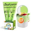 GreFusion 2.6 Gallon Compostable Trash Bags, 100 Count, Extra Thick 0.71 Mil, Certified by BPI and ASTM D6400, Perfect Fit for Small Trash Cans - color: 2.6G-100Count