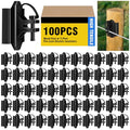 Yaocom 100 Pack Wood Post or T-Post Insulator Pin-Lock Electric Insulators Nail-on Insulators Electric Wire Fence Insulator for High Tensile Fencing Ranch Farm Fencing and Property Fencing