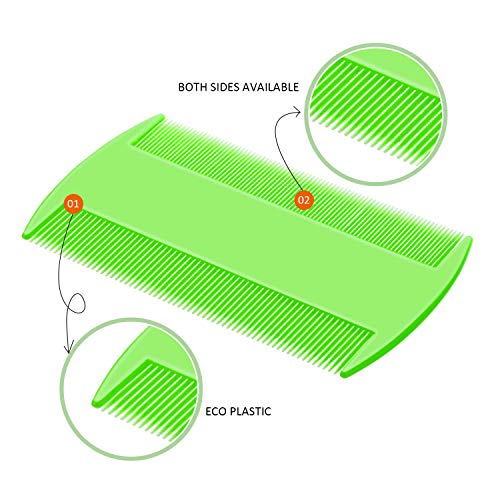 Boao 6 Pack Flea Comb Pet,Pink, Green, Purple, Yellow | Stainless Steel Rounded Teeth, Double Sided Design, Lice Remover, Tear Stain Tool, Dematting Brush for Cats Dogs Grooming - color: Pink, Green, Purple, Yellow