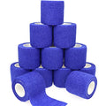 Self Adhesive Bandage Wrap Animal Cohesive Bandage Self Adherent Wrap First Aid Tape for Dogs Cats Horses Birds & Wrist Healing Ankle Sprain Swelling - color: 2 Inch Dark Blue 12 Rolls