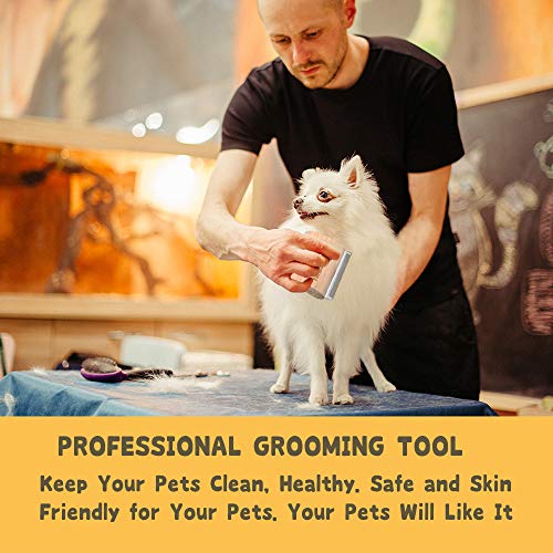 Deshedding Grooming Tool for Dogs, Cats & Horses, Ergonomic Design Wood Groom Brush, Professional Pet Groomer, Painlessly Remove for Short & Long Hair, Fur & Dirt - 2.5 Inches | Deshedding Grooming Tool for Dogs,Cats & Horses,Professional Pet Groomer,Pain