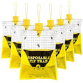 Outdoor Fly Traps for Patio - 6 Large Pre-Baited Flies Bags Disposable | Hanging Fly Catcher Killer Repellent with 6*50g Bait for Stable Horse Barn & Farm | Easy to use | Durable | Effective - size: 6 pack