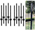 3 Feet Metal Fence Post Black, Pack of 10, for 24 Inch High Garden Welded Wire Fence U-Channel Steel Garden Post - color: Black, size: 3',10 PCS