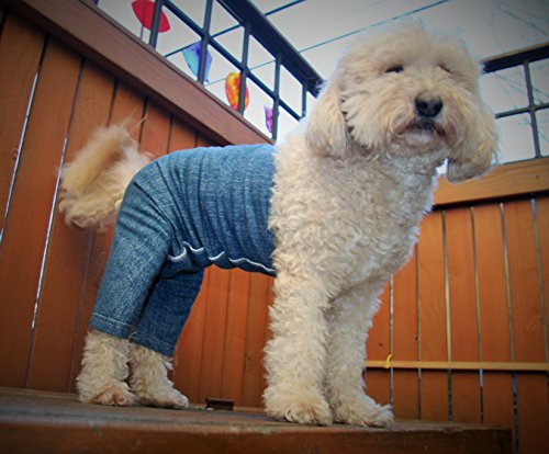 Original Dog Pants, E-Collar Alternative, Dog Diaper, Dog Pajamas, Medium Dog, Blue - color: Blue, size: Medium