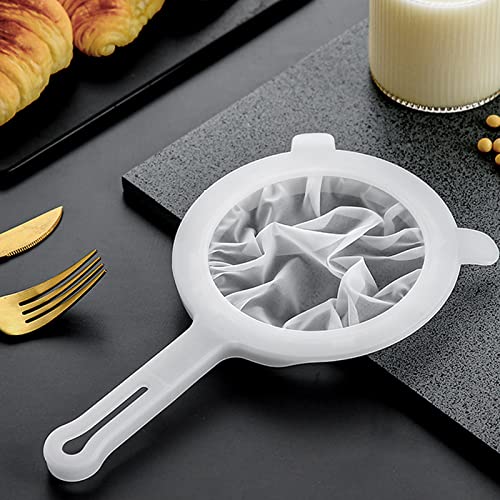 Kitchen Ultra-Fine Nylon Mesh Strainer Food Yogurt Mesh Sieve Plastic Mesh Colander with Handle Mini Brine Shrimp Separation Net for Filtering Juice Juice Milk Honey (400Mesh) - size: 400Mesh