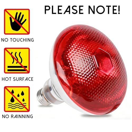 150W Chicken Heat Lamp Bulbs, Infrared Heat Lamp for Chickens, Heat Light Bulb for Brooder Coop, Food Service, Chicks, Pet, Reptile (2 Pack) - size: 2 Pack
