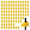 50 Pcs Yellow Rod Post Insulator, Electric Fence Insulators Screw Tight Round Fence Post Insulator, Electric Fence Wire Holding Insulator - size: 50