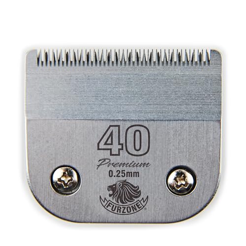 FURZONE Detachable Blade - Size 40 Blade 1/100", Made of Extra Durable Japanese Steel, Compatible with Most Andis, Oster, Wahl A5 Clippers - size: 40