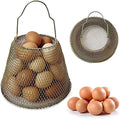 JIYUJIAHUA Egg Basket, Collapsible Mini Storage - Can Easily Load Eggs for Carrying and Collecting Eggs, Easy Washing, and Fast-drying, Country Primitive Farmhouse Style, DANLAN-001 - color: Medium