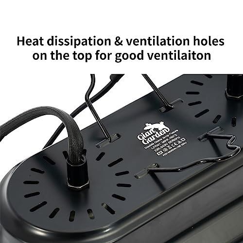Dual Reptile Light Fixture with 2 Different Switches, Deep Dome Reptile Heat Lamp Fixture fit E26 Reptile Lamp, UVB Reptile Light Fixture Kit Perfect for Reptiles Amphibians