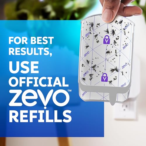 Zevo Flying Insect Trap for Fruit Flies & Gnats, 4 Bases & 4 Refills | Fly Trap Catches House Flies, Gnats & Fruit Flies 24/7, Spray-Free, Odor-Free, Blue & UV Light, Safe for Kids & Pets* - style: 4 Devices & 4 Cartridges