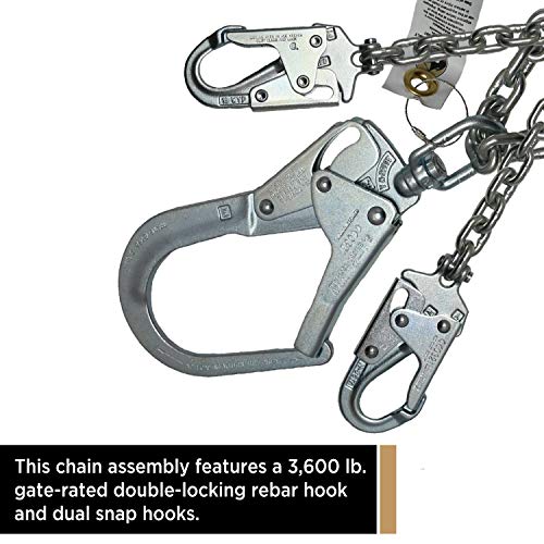 AFP Rebar Positioning Chain Assembly with Swivel Hook (Steel) - color: Steel