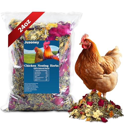 24 OZ Nesting Herbs for Chicken Coop, Premixed 8 Dried Herbs Nesting Pads,Chicken Coop Accessories Help Coop Smell Promote Egg Production - size: 24 OZ