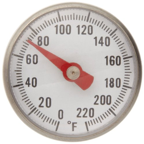 Supco ST02 Stainless Steel HVAC/R Pocket Dial Thermometer, 0 to 220F | HVAC, Air Conditioner, Refrigerator, and Freezer Temperature Gauge Probe or AC Vent Tester, 5 in Stem, Analog 1 in Dial