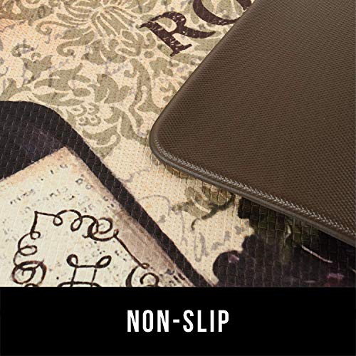 FRESHMINT Farmhouse Kitchen Mats Sets 2 Piece Cushioned Comfort Mat for Home & Office Ergonomically Engineered Memory Foam Kitchen Rug Waterproof Non-Skid, 30" by 17" + 47" by 17",Wine - color: Wine