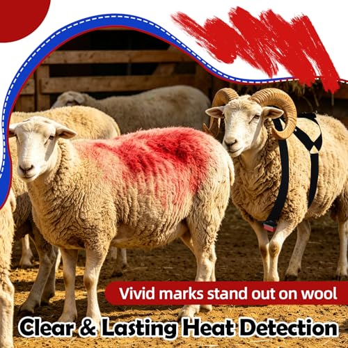 1 pcs Mark Harness Crayons for Sheep & Goat Breeding Marking Harness,Vivid and Long Lasting (Red) - color: Red