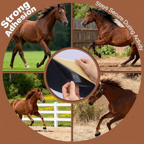 12 Pack Horse Hoof Tape, Strong Sticky Horse Hoof Wraps, Breathable Waterproof Magic Cushion Hoof Packing,Protection for Hoof Hoove (12)