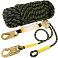 TRSMIMA Rope Harness Safety Lanyard：50ft Roofing Rope Fall Protection | Vertical Safety Harness Rope With Grab Snap Hooks Shock Absorber - Tree Climbing Line Kit Heavy Duty Safety Equipment ANSI CE - size: 50ft