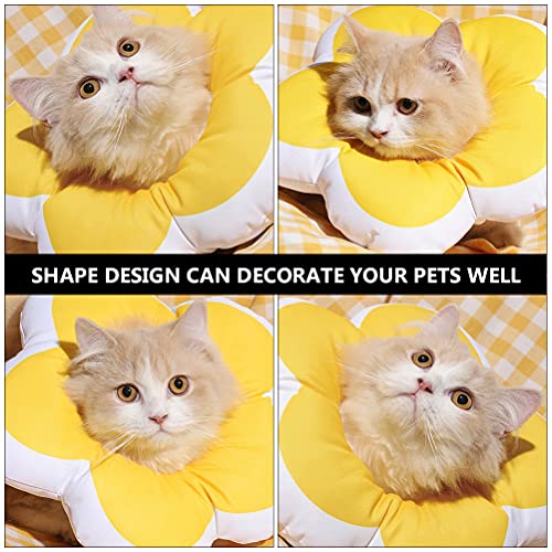 POPETPOP Cat Neck Cone Waterproof Pet Elizabethan Collar Flower Shape Recovery Collar for Anti-Bite and Anti-Lick After Surgery Lightweight Washable Cat for Cats and Kittens
