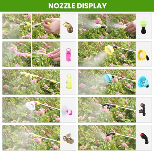 Battery Powered Backpack Sprayer,4 Gallon Electric Sprayer with Wheeled Cart, 100 PSI High Pressure, 2X 21V Rechargeable Batteries,Garden Sprayer for Outdoor Cleaning & Washing