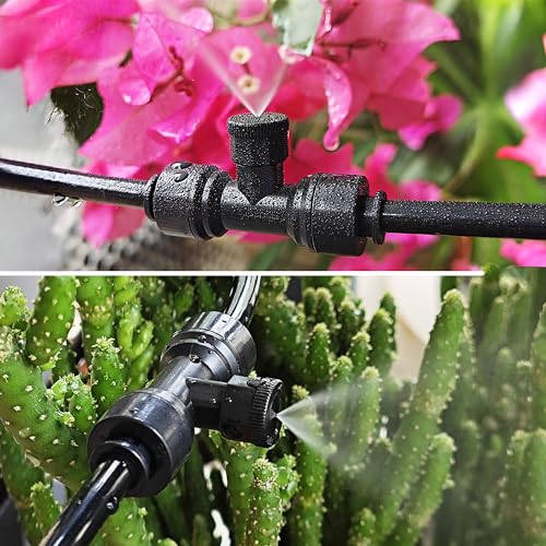 Misting Cooling System,Misters for Outside Patio, 65.6FT (20M) DIY Misting System Outdoor Misters for Patio Cooling Water Misters for Cooling Outdoor for Porch Trampoline Garden Watering Greenhouse