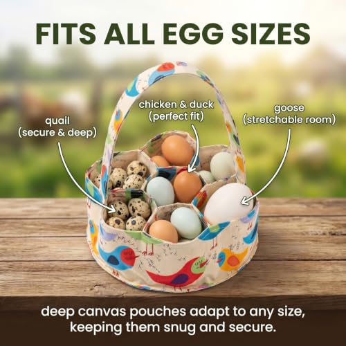 Egg Collecting Basket, Large Egg Collection Bag for Gathering Fresh Eggs - color: Color 3