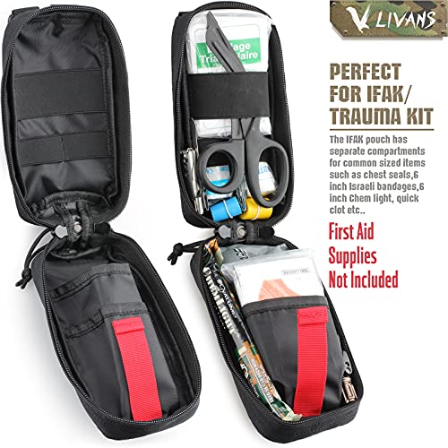 LIVANS IFAK Pouch, First Aid Medical Pouch for Emergency & Trauma Kits - color: Black New