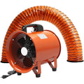 dreamdragon Upgraded 8-Inch Utility Blower Fan, Portable Industrial Exhaust Fan with 16.4ft Flexible Duct Hose, 3300 RPM Ventilator for Workshops Warehouses and Basements