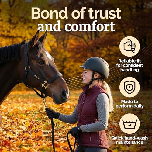 Black Nylon Horse Halter – Non Adjustable – Durable Horse Tack for Everyday Use – Stylish Horse Stuff – Perfect for Horse Lovers.