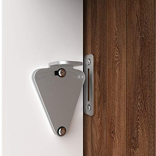 WINSOON Barn Door Lock Hardware Stainless Steel, Sliver | Sliding Privacy Latch for Barn door Closet Shed Pocket Doors Wood Gates