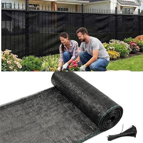 70% Black Garden Shade Cloth Roll for Plants, 8' x 100 FT | Sun Shade Cover Fabric Roll with UV Block Shades Netting Mesh Privacy Fence Screen for Greenhouse, Backyard, Patio - size: 8' x 100 FT-70%