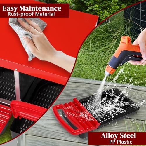 Chicken Nesting Boxes, 3 Compartments, Galvanized Steel | Roll Away Laying Nest Box, Removable Egg Drawer, Protects Eggs, Easy Egg Collection