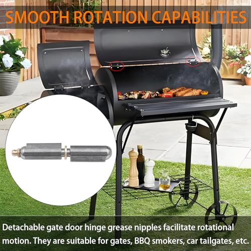 5PCS 3 Inch Bullet Weld On Hinges, Weldable Carbon Steel Barrel Hinges Heavy Duty for BBQ Smoker, Trailer Ramp, Gates, Trucks, Metal Swing Door, Industrial Rustproof - size: 3 Inch