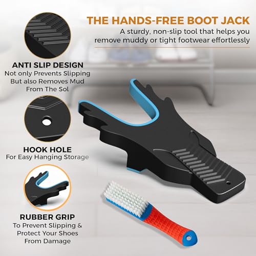 Boot Jack,Boot Remover for Cowboy Boots,Boot Puller for Waders and Work Boots - color: Blue