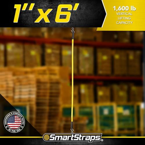 SMARTSTRAPS - 842 SmartStraps Webbing Sling - 1x6 Nylon Webbing Sling 1 Ply 1,600 lbs - size: 6' 1600 lb.