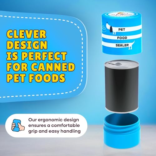 The Original Canned Dog Food Storage Container (2 Pack) Patent Pending Reusable Airtight Can Cover Pet Food Sealer - Keeps Dog Food Can Fresh in the Fridge, Eliminates Odor - color: Can - 2 pack