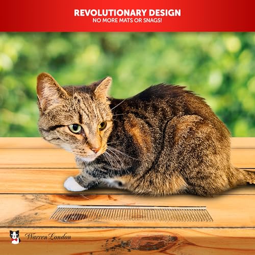 Warren London Cat DeMatter Pro Max 9-Inch Copper Grooming Comb - style: Cat Dematting Pro Max
