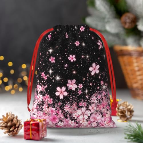 KzgtY Cherry Blossoms 2PCS Gift Bags with Drawstring, 16 x 12 Inch Reusable Present Sacks for Christmas,Brithday, Holidays,Parties & Gift Packaging - color: Cherry Blossoms