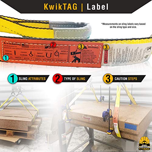 KwikSafety - Charlotte, NC - Mighty Sumo 2”x 30’ Poly Web Sling Lifting Strap Construction ASME OSHA / 6400lbs Vertical 5100lbs Choker 12800lbs Basket/Rigging Moving Towing Hoisting Gear - size: 2"X30' | 6400 lbs