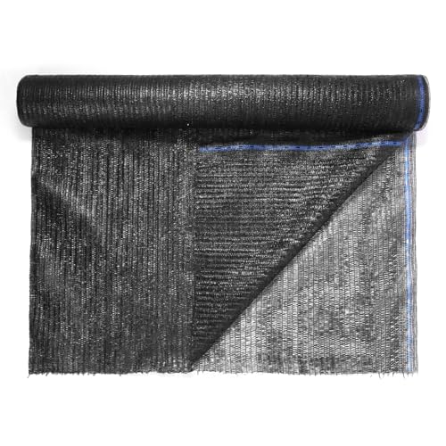 6 x 100 FT 40% Shade Cloth Roll Black | Black HDPE UV Resistant Breathable Eyelets Sun Protection for Greenhouse Garden Fence Pergola Patio Flower Plant Kennel - size: 6'x100ft - 40% - Black