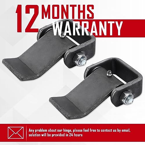 Greaseable Weld-On Trailer Hinges 8Pcs Strap Style Short Leaf Gate Hinges | for Dump Trailers, Trucks & Tailgates, Corrosion-Resistant Steel - size: Pack of 8