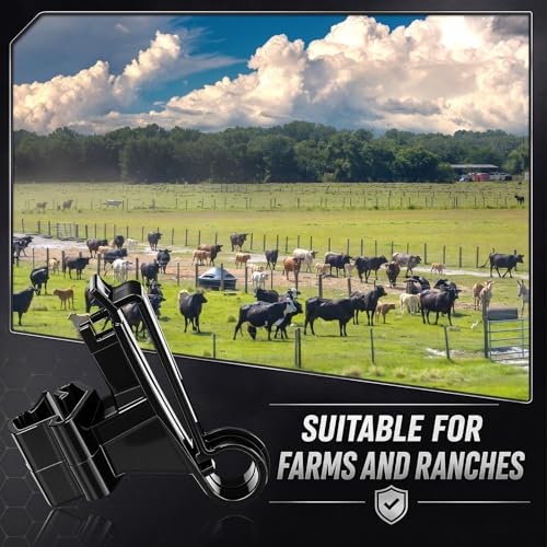 100 Pcs T-Post Poly Tape Insulator Large Snap T-Post Holding Electric Fence Insulator for Farm Fence (Black) - color: Black