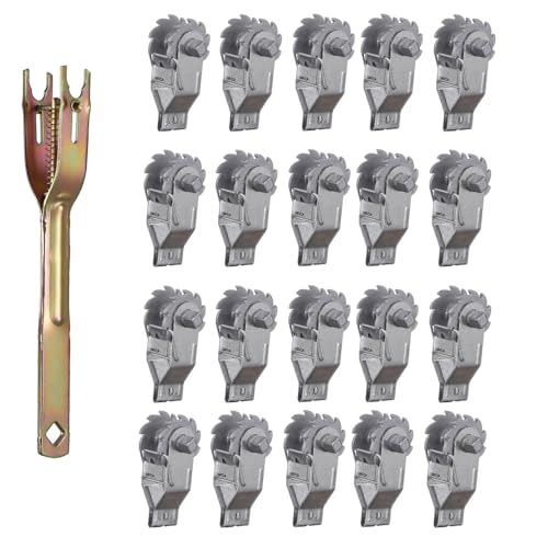 Electric Fence Wire Strainer, Heavy Duty Inline Wire Tensioner, Wire Ratchet Tensioner for Electric Fence, Farm Fence，20PCS & 1PCS Handle