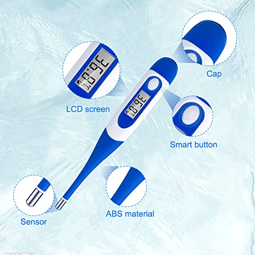 Berrcom Digital Thermometer for Adults, Oral and Underarm Thermometer for Baby and Kids Medical Thermometer with Fever Alarm Rectal Thermometer with Soft Tips | Medical Thermometer with Fever Alarm, Underarm for Baby, Adults, Body Temperature, C/F Switcha