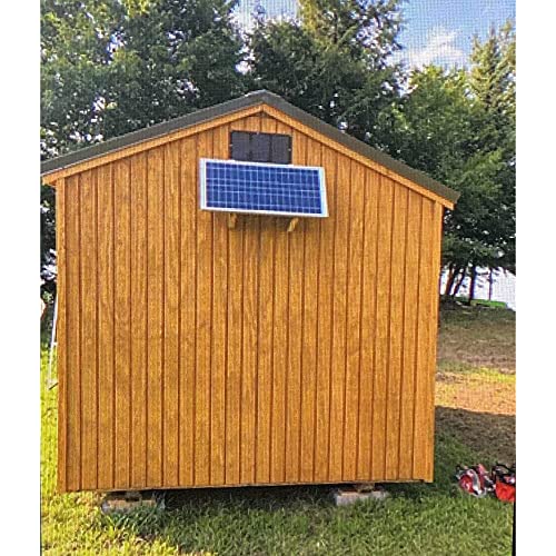 Amtrak Solar 80 Watt 12-Inch Exhaust Fan – Made in USA – Gable Mount, Galvanized Steel, Waterproof – Quiet Solar Ventilator for Attic, Garage, Chicken Coop, Greenhouse, RV – Fan Only