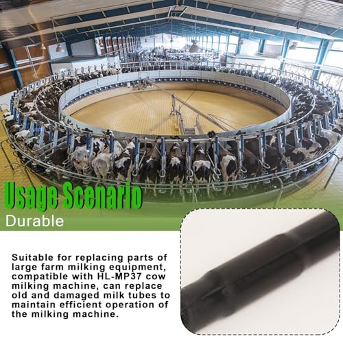 4PCS Safety Rubber Hose for Milking Machine Replacement Parts (Black 12PCS) - color: Black 12PCS