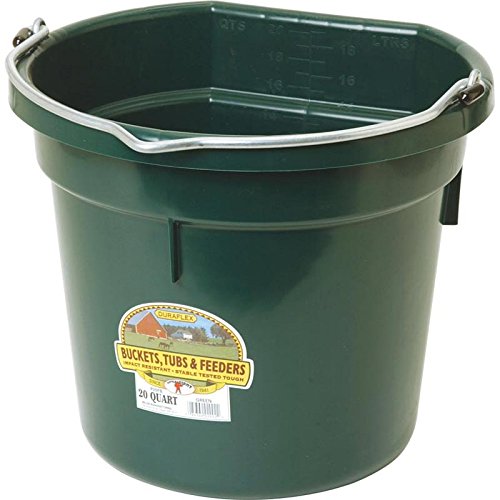 FarmTek Flat-Back Utility Bucket – 20-Quart, Heavy-Duty Poly | Space-Saving Flat-Back Design, Reinforced Rim for Durability, 20-Quart High-Volume Capacity