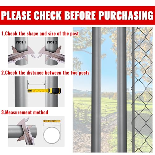 VIVIDA 1-3/8" x 1-3/8" Chain Link Fence Gate Latch, Black Fork Latch, 1 PCS | Black Chain Link Fence Parts, With Padlock Hole, Bolts & Nuts Included - size: 1-3/8" x 1-3/8" (1 PCS)